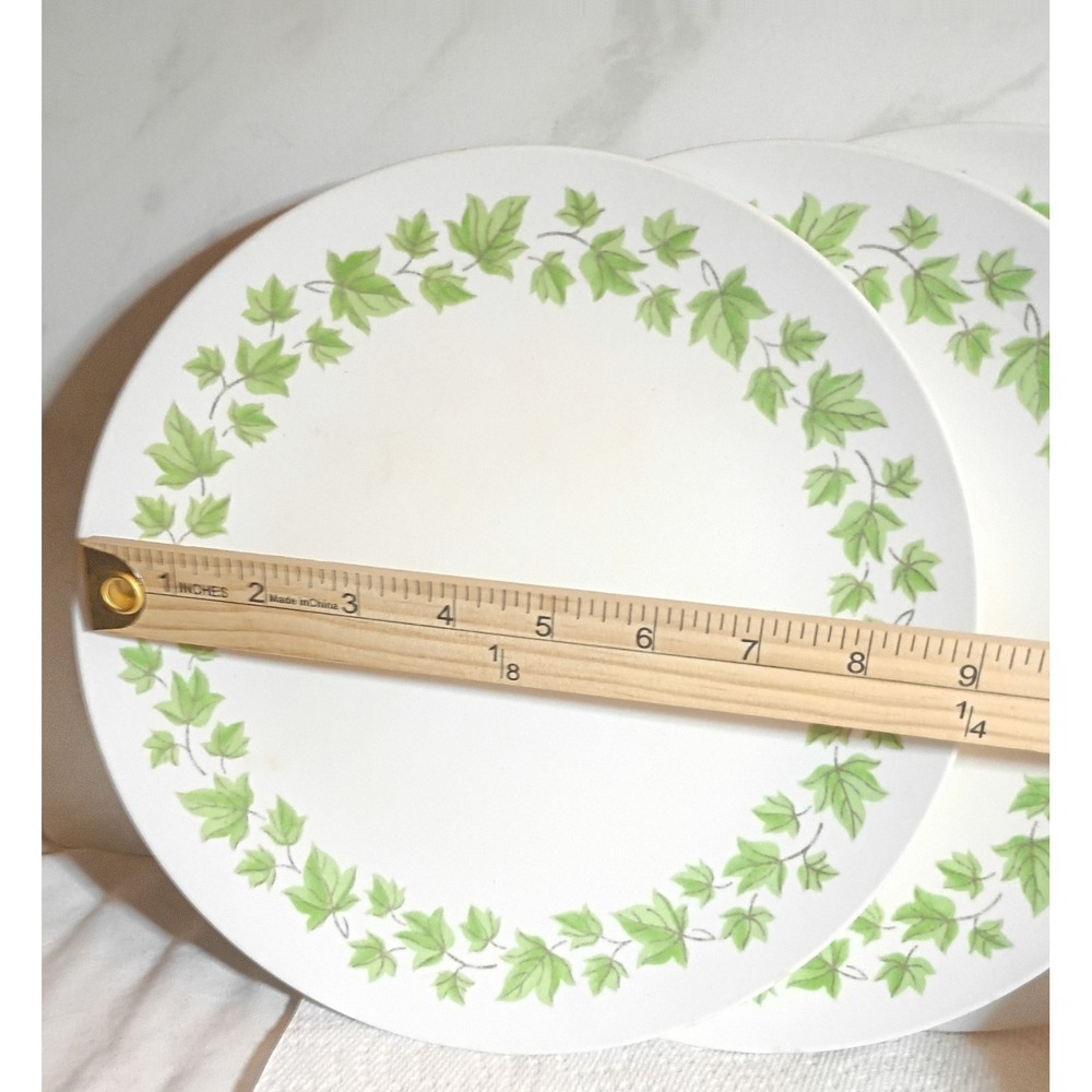 Lenox Ware Green Ivy Melamine Dinner Plate price is for 1 White Vtg 9.25 Inch